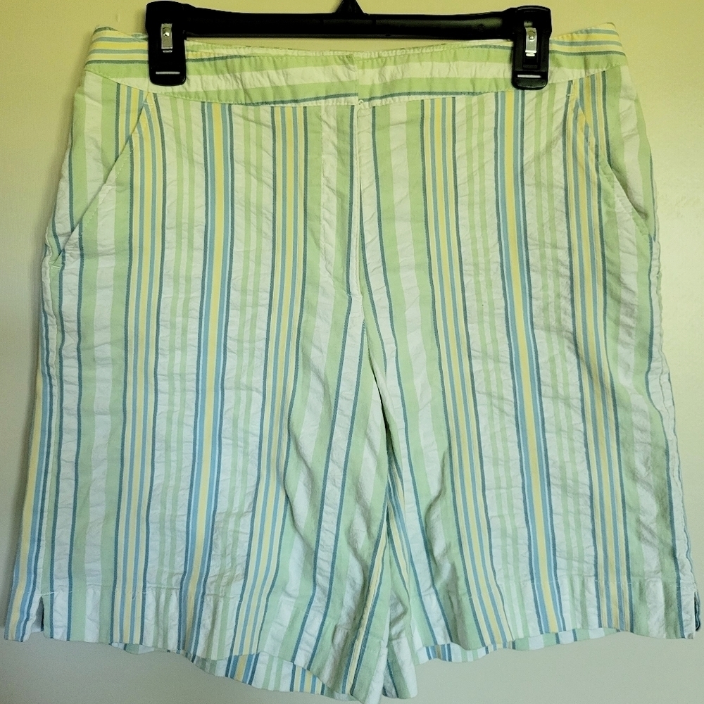 LizGolf Women's Multi-Colored Striped Golf Shorts Size 12